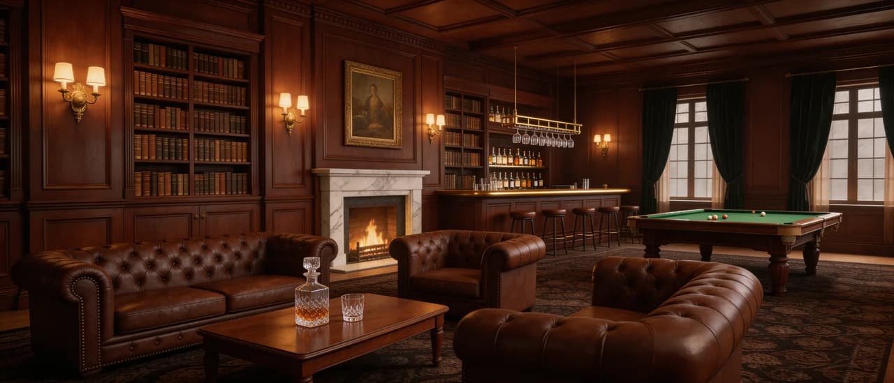 Luxury cigar lounge